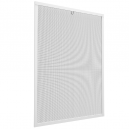 Insektenschutz-Spannrahmen aus Aluminium für Fenster | 100x120 cm | weiß