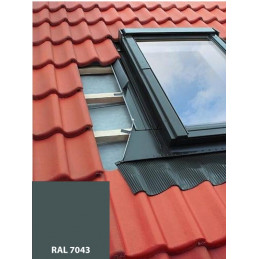 Eindeckrahmen für Dachfenster, Dachausstiegsfenster | 55x78 cm (550x780 mm) | grau| für Profil Bedachung