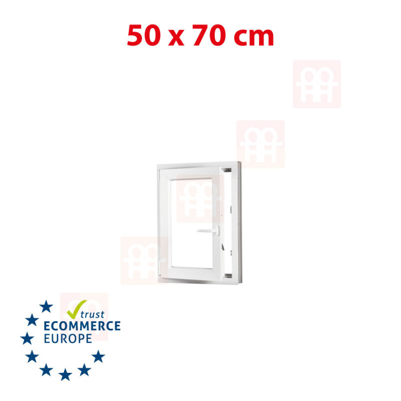 Kunststofffenster 50x70 cm (500x700 mm) weiß Dreh