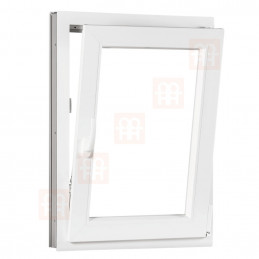 Kunststofffenster | 60 x 80 cm (600 x 800 mm) | weiß | Dreh-Kipp-Fenster | rechts 