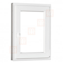 Kunststofffenster | 60 x 80 cm (600 x 800 mm) | weiß | Dreh-Kipp-Fenster | rechts 