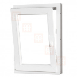 Kunststofffenster | 60x100 cm (600x1000 mm) | weiß | Dreh-Kipp-Fenster | links | 6 Kammern