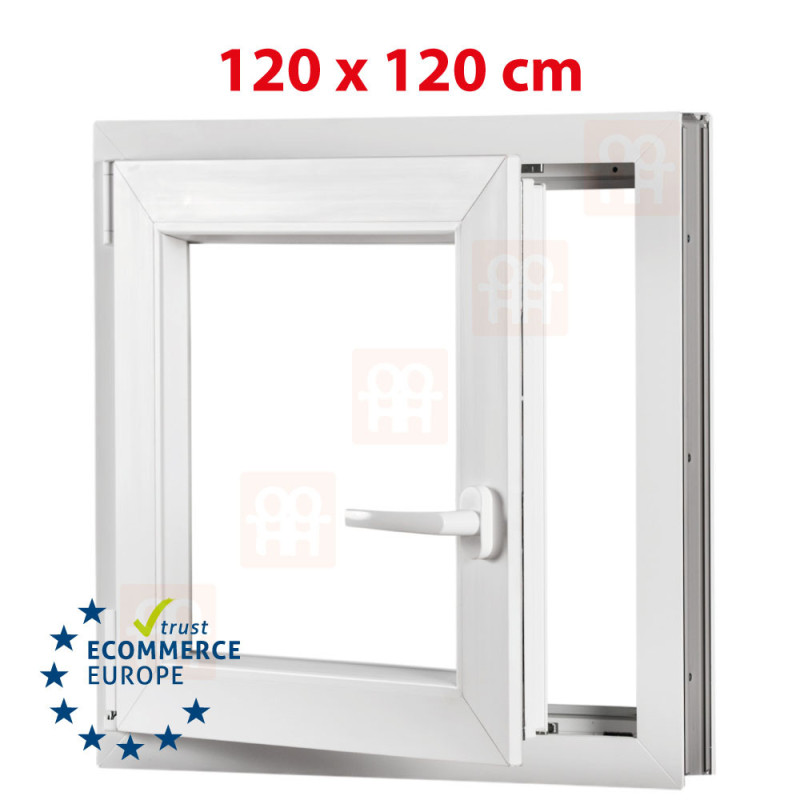 Kunststofffenster 120x120 cm (1200x1200 mm) weiß