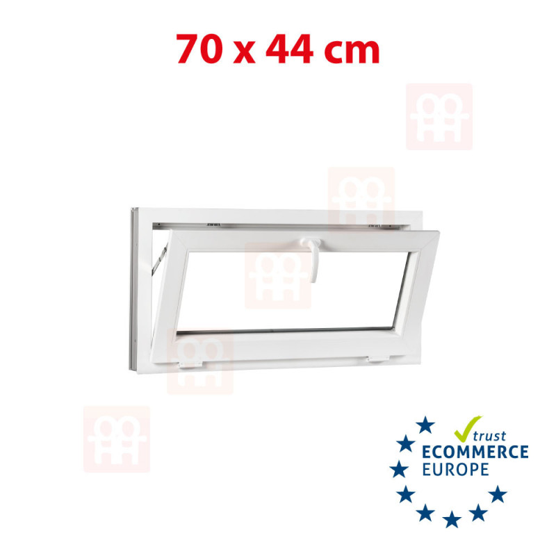 Kunststofffenster | 70x44 cm (700x440 mm) | weiß | Kipp-Fenster Kunststofffenster | 70x44 cm (700x440 mm) | weiß | Kipp-Fenster