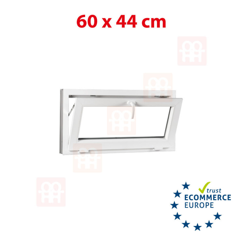 Kunststofffenster | 60x44 cm (600x440 mm) | weiß | Kipp-Fenster Kunststofffenster | 60x44 cm (600x440 mm) | weiß | Kipp-Fenster