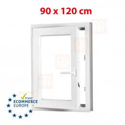 Kunststofffenster | 90x120 cm (900x1200 mm) | weiß | dreh-kipp | links