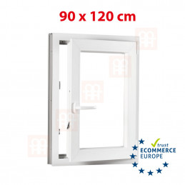 Kunststofffenster | 90x120 cm (900x1200 mm) | weiß | dreh-kipp | rechts