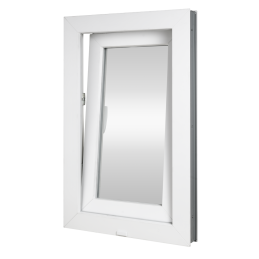 Kunststofffenster | 80x100 cm (800x1000 mm) | weiß | Dreh-Kipp-Fenster | links