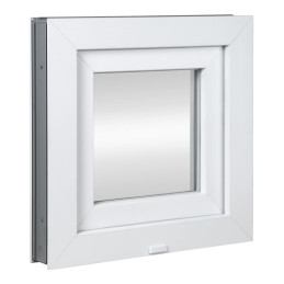 Kunststofffenster | 50x50 cm (500x500 mm) | weiß | Kipp-Fenster