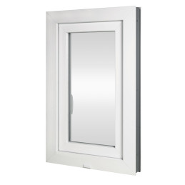 Kunststofffenster | 50x70 cm (500x700 mm) | weiß | Dreh-Kipp-Fenster | links