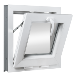 Kunststofffenster | 50x50 cm (500x500 mm) | weiß | Kipp-Fenster Kunststofffenster | 50x50 cm (500x500 mm) | weiß | Kipp-Fenster