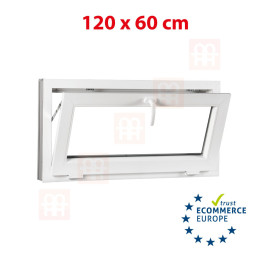 Kunststofffenster | 120x60 cm (1200x600 mm) | weiß | Kipp-Fenster Kunststofffenster | 120x60 cm (1200x600 mm) | weiß | Kipp-Fenster