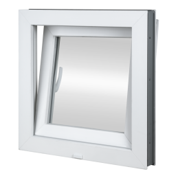 Kunststofffenster | 80x80 cm (800x800 mm) | weiß | Dreh-Kipp-Fenster | links Kunststofffenster | 80x80 cm (800x800 mm) | weiß | Dreh-Kipp-Fenster | links