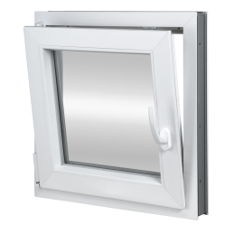 Kunststofffenster | 80x80 cm (800x800 mm) | weiß | Dreh-Kipp-Fenster | links Kunststofffenster | 80x80 cm (800x800 mm) | weiß | Dreh-Kipp-Fenster | links