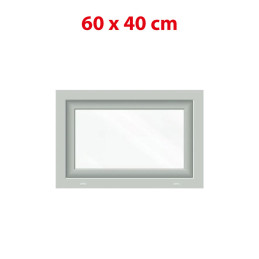 Kunststofffenster 600 × 400 mm (60 × 40 cm) weiß, Kippfenster für Nebenräume Aplast 60