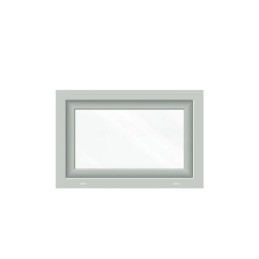 Weißes Kunststoff-Kippfenster 600 × 400 mm (60 × 40 cm) für Nebenräume Aplast 60