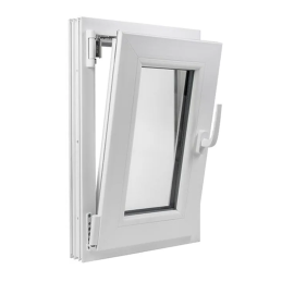 Weißes Kunststoff-Kippfenster 400 × 600 mm (40 × 60 cm) für Nebenräume Aplast 60