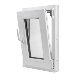 Weißes Kunststoff-Kippfenster 400 × 600 mm (40 × 60 cm) für Nebenräume Aplast 60
