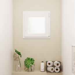 Weißes Kunststoff-Kippfenster 400 × 600 mm (40 × 60 cm) für Nebenräume Aplast 60