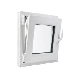 Anthrazit/weiße Kunststoff-Kippfenster 900 × 900 mm (90 × 90 cm) für Nebenräume Aplast 60