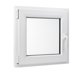 Anthrazit/weiße Kunststoff-Kippfenster 600 × 600 mm (60 × 60 cm) für Nebenräume Aplast 60