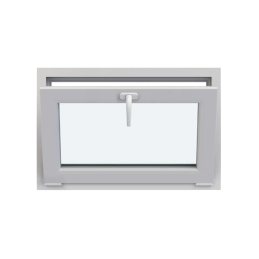 Goldene Eiche/weißes Kunststoff-Kippfenster 600 × 400 mm (60 × 40 cm) für Nebenräume Aplast 60