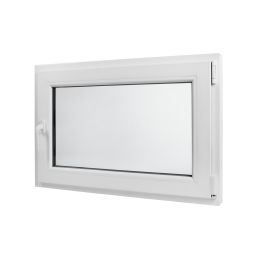 Goldene Eiche/weiße Kunststoff-Kippfenster 900 × 600 mm (90 × 60 cm) für Nebenräume Aplast 60