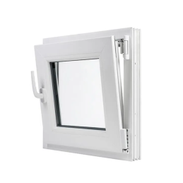 Goldene Eiche/weiße Kunststoff-Kippfenster 900 × 900 mm (90 × 90 cm) für Nebenräume Aplast 60