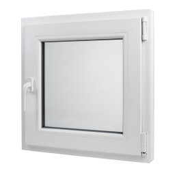 Goldene Eiche/weiße Kunststoff-Kippfenster 900 × 900 mm (90 × 90 cm) für Nebenräume Aplast 60
