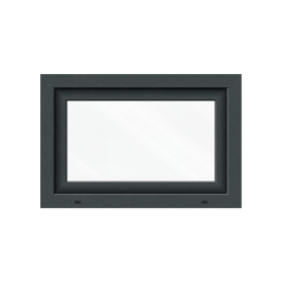 Anthrazit/weißes Kunststoff-Kippfenster 600 × 400 mm (60 × 40 cm) für Nebenräume Aplast 60