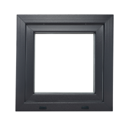 Anthrazit/weiße Kunststoff-Kippfenster 600 × 600 mm (60 × 60 cm) für Nebenräume Aplast 60
