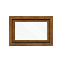 Goldene Eiche/weiße Kunststoff-Kippfenster 900 × 600 mm (90 × 60 cm) für Nebenräume Aplast 60