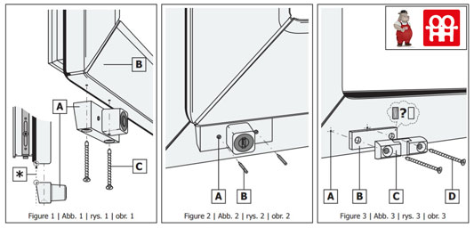 Montageanleitung für das Sicherheitsschloss für Fenster und Balkontüren